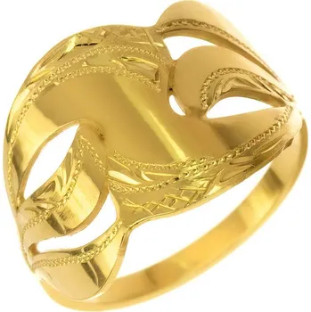 Prsten Argento 72802 Pozlacený stříbrný prsten - s ručním gravírem | Velikost prstenu: 61mm