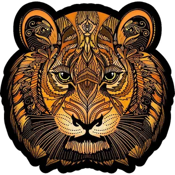 Puzzle Coolkousky Puzzle dřevěné sololak v krabičce, 60 dílků, 21 × 21 cm, Lev