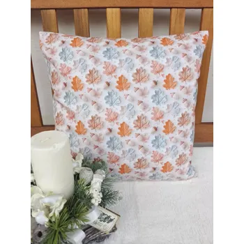 Povlak na dekorativní polštářek Povlak na polštář 40 x 40 cm – podzimní žaludy a listí (Rozměr: 40 x 40 cm)
