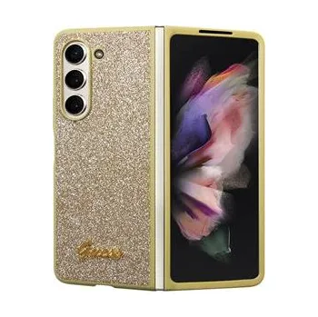 Pouzdro na mobilní telefon GUESS 63916 GUESS GLITTER FLAKES Obal Samsung Galaxy Z Fold5 5G zlatý