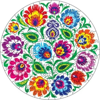 Puzzle Coolkousky Puzzle 27 cm, v krabičce, 15 × 15 × 4,6 cm, Mandala květiny