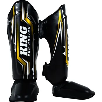 Chránič holeně pro bojový sport Chrániče holení King Pro Boxing Spartan 3 - černá/zlatá, KPB/SG SPARTAN 3 M