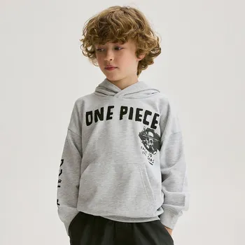 Dětská móda Reserved - Oversize mikina One Piece - světle šedá - 8900X-09M - 8900X-09M-158-3