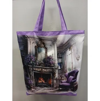 Nákupní taška Taška nákupní kočárkovina - Posezení u krbu1