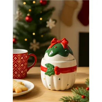 Dóza na potraviny Sinsay - Vánoční nádoba na potraviny s víkem - bílá - 748HK-00X - 748HK-00X-ONE