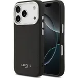 Lacoste PU Leather Champs Elysees MagSafe kryt iPhone 17 Pro černý