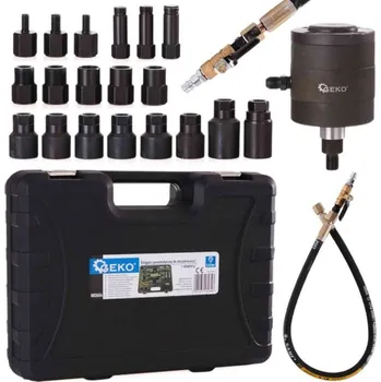 Stahovák Pneumatický stahovák vstřikovačů s adaptéry GEKO