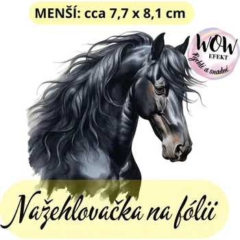 Nažehlovačky na fólii Nažehlovačka na fólii, KŮŇ vraník, 1 kus Zvolte VELIKOST motivu ZDE:: Menší