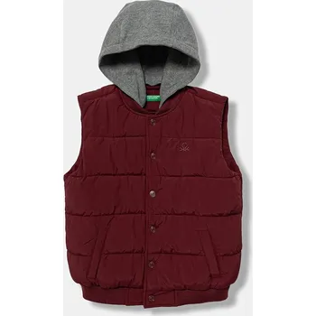 Chlapecká vesta Dětská vesta United Colors of Benetton 2IGGCJ012.G.seasonal burgundské 83X, vel. 170