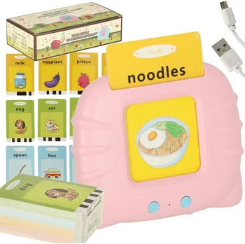 Čtečka paměťových karet Aga Zvuková čtečka pro vzdělávací karty + 112 ks Růžová