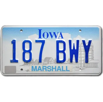 Plechová cedule Americká SPZ Iowa farm