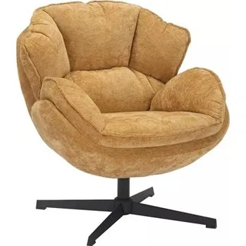 Křeslo TRENDY BERTA - relaxační křeslo otočné 360° - látka HOŘČICOVÁ č. 248 (S) (BETTYCU=1balík) (K150-E) NOVINKA