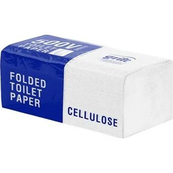 Toaletní papír Toaletní papír skládaný 2-vrstvý, 112 mm, 5 x 220, mm, 20 x 500, ks, celulóza GTE/3TTOSU1500/KTN