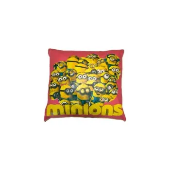 Dekorativní polštářek Dětský povlak na polštář 40x40 cm - Mimoni / růžová