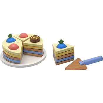 Dětská kuchyňka Aga4Kids Dřevěný krájecí dort pro děti