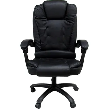 Křeslo Otočná židle K8 BLACK exosuede, polohovací+masážní křeslo