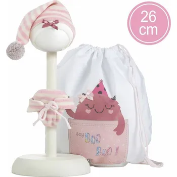 Panenka Llorens M26-314 obleček pro panenku miminko New Born velikosti 26 cm s doplňky