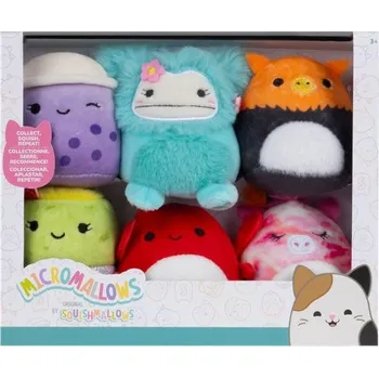 plyšák SQUISHMALLOWS Micromallows 6Pack Gryf, Alicorn, Burrito, Krab, Bigfoot, Boba 6 cm