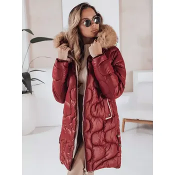 Dámský kabát Dámský kabát DSTREET TY4935 BORDOVÁ M