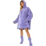 Maxi mikina s ponožkami Hoodie fialová - uni