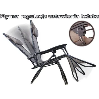 Zahradní lehátko Lehátko na zahradu a pláž Čokoláda + opěrka hlavy + stojan + nastavení sklonu