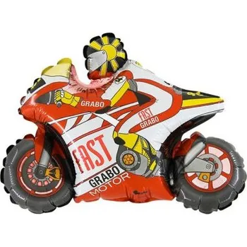Balónek MINI Motorka červená 14"/35cm fóliový balónek nafukovací