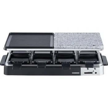 Kuchyňský gril Raclette gril/kamenná deska pro 8 osob černá 16300027 MELISSA