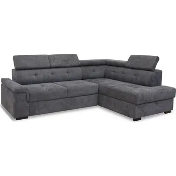 Sedací souprava BERENIKA - Pravá - sedací souprava (BONIKA) látka TMAVĚ ŠEDÁ Sereno 695 kolekce "GB" (K250) NOVINKA