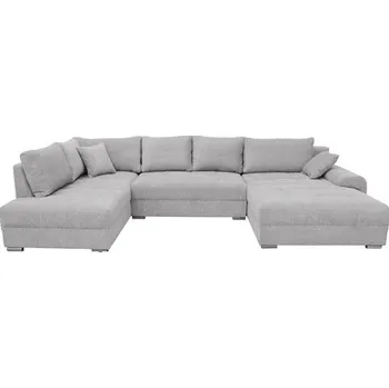 Sedací souprava NASERA U - Pravá - sedací souprava (NESO 1) látka SVĚTLE ŠEDÁ Sorella 84 kolekce "GB" (K250) NOVINKA