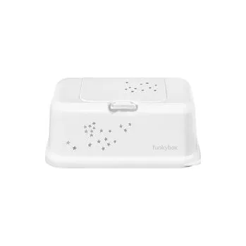 Box na kapesníky FUNKYBOX Bílý s hvězdičkami