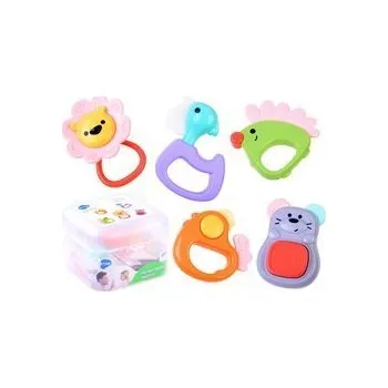 Hračka pro nejmenší Sada kousátek pro děti 5ks Zvířátka ZA3678