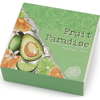 Výtvárné potřeby Washi ozdobná lepicí páska vintage sada, barva 7 mix ovoce