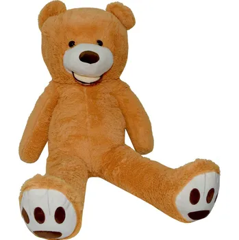 plyšák Aga4Kids Plyšový medvěd 130 cm Světle hnědý s tlapkami