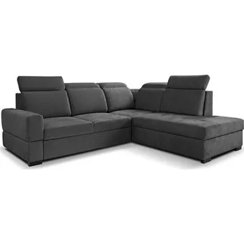 Sedací souprava AMANDA "ELKO" - Pravá rohová sedací souprava - látka GRAFITOVÁ Aragon 97 - kolekce "MRS"(AXEL-L=3 balíky) (K250) NOVINKA