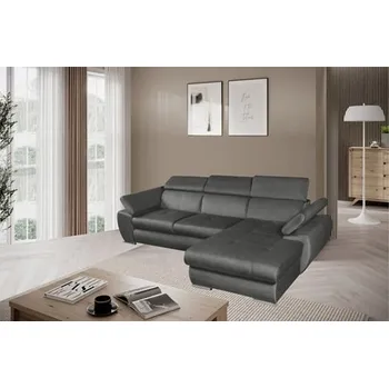 Sedací souprava BASTIEN MINI - PRAVÁ rohová sedací souprava - látka TMAVĚ ŠEDÁ Sereno 694 (BOSTON L=2balíky) kolekce "MP" (K250) NOVINKA