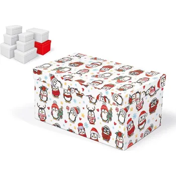 Dárková taška Krabice dárková vánoční B-V009-H 30x19x15cm