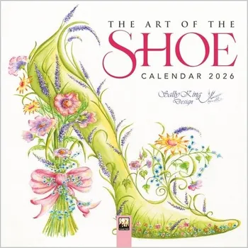 Cizojazyčná kniha Art of the Shoe by Sally King Design Mini Wall Calendar 2026 (Art Calendar)