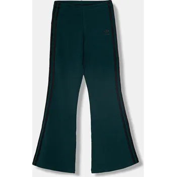 Chlapecké kalhoty Dětské tepláky adidas Originals zelená barva, s aplikací, JV8617 79X, vel. 170