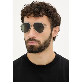 Sluneční brýle Sluneční brýle Gucci pánské, stříbrná barva, GG1981S SLV, vel. 56