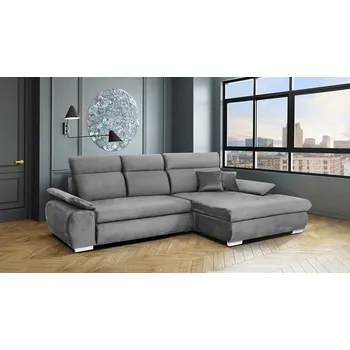 Sedací souprava TIFANY - Pravá sedací souprava látka ŠEDÁ - ARAGON 90 (TIFFI) kolekce "GB" (K250-Z) NOVÁ LÁTKA