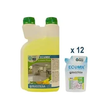Čistič podlahy SUCITESA čistič podlah sada 12 ks sáčků + lahev 1 l - citron