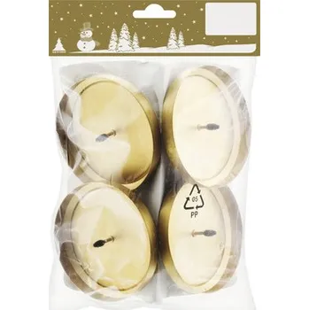 Svíčka Bodce na svíčky kovové Ø 8 cm zlaté 4 ks