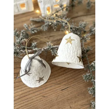 Vánoční dekorace Papírmašová ozdoba Barva: stříbrná