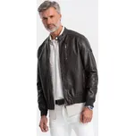 Pánská bunda OMBRE OM-JAFL-0109 DARK BROWN S