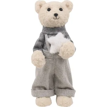 Party dekorace Medvěd na postavení 17 x 36 x 16 cm, šedý