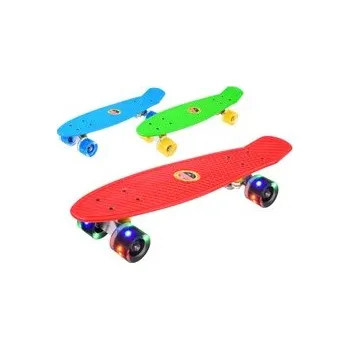 Skateboard FISZKA svítící kolečka DESKOROLKA SP0575