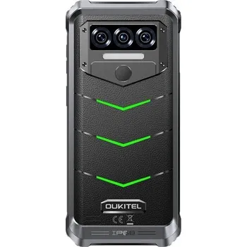 Mobilní telefon Rugged Smartphone Oukitel WP38 MT8788 6GB 256GB 10600-15W A13, Black w Green [No Charger]