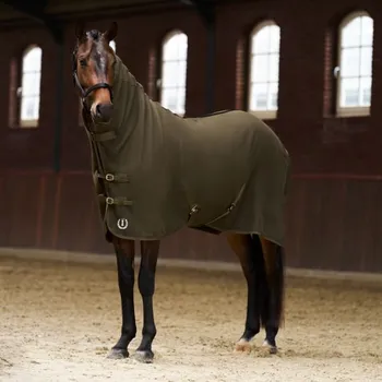 Deka pro koně Deka odpocovací s krkem IRH, 145 cm - Olivová