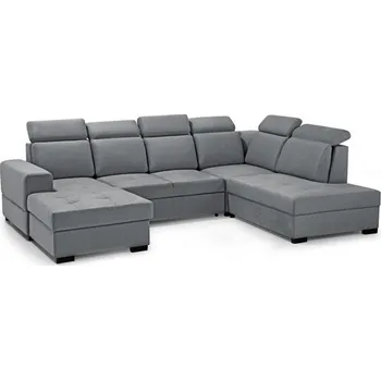 Sedací souprava AMANDA U - Levá sed. souprava, látka ŠEDÁ Castel 93 (Axel U=4balíky) - kolekce "MRS" (K250) NOVINKA