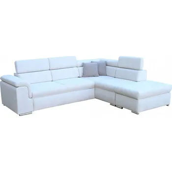 Sedací souprava BORGO Levá - sedací souprava látka CELÁ světle šedá CURIO 02/ polštářky CURIO 83 šedá - kolekce "E" (FE) (3BALÍKY) (K250-Z) NOVÁ LÁTKA